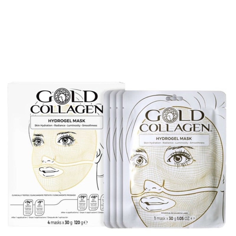 Gold Collagen Skincare  Hydrogel Face Mask Set 4 x 30g