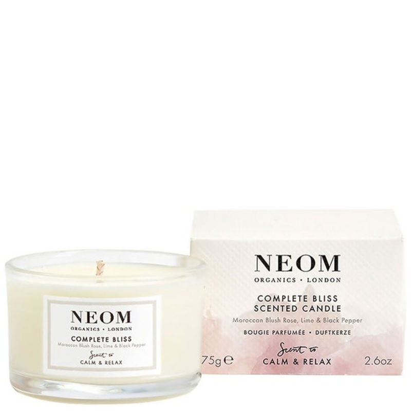 Neom Wellbeing London Scent To Calm & Relax – Complete Bliss Scented Candle (Travel) 75g