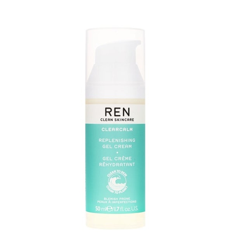 REN Clean Skincare Face ClearCalm 3 Replenishing Gel Cream For Blemish Prone Skin 50ml / 1.7 fl.oz.